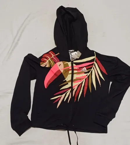 Casaco Adidas Infantil com Estampa de Tucano