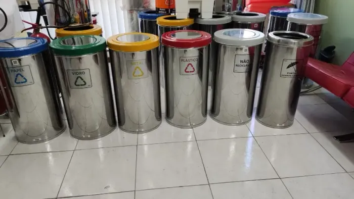 LIXEIRAS INOX RECICLAVEIS ARTPLAN - SEMI NOVAS