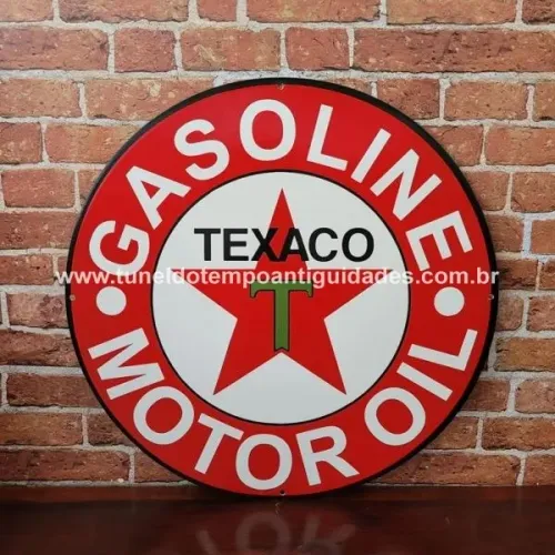 Placa Esmaltada Texaco