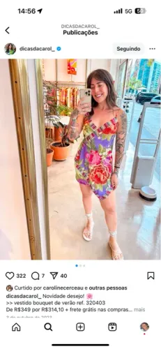 Vestido floral transpassado Farm