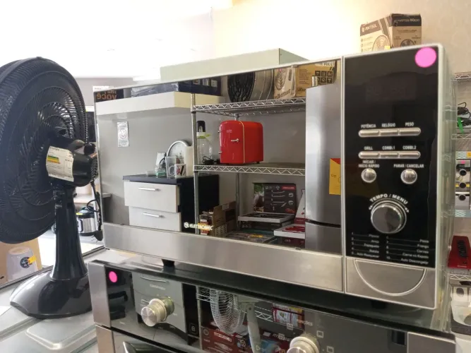 Microondas Ellectromec Inox com grill 220volts 