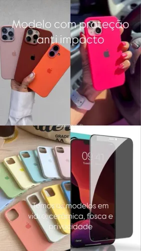 Case iPhone 15 pro max + película 3D de privacidade 