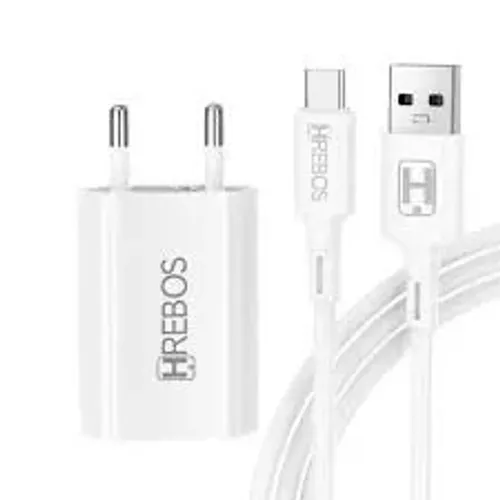 Carregador tipo C Celular Fonte Turbo Fast Hrebos 2.4a Turbo 