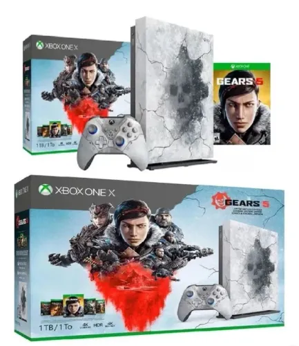 Console Xbox One X 1tb Ssd - Gears 5 Limited Edition Novo Aberto Apenas Para Conferencia