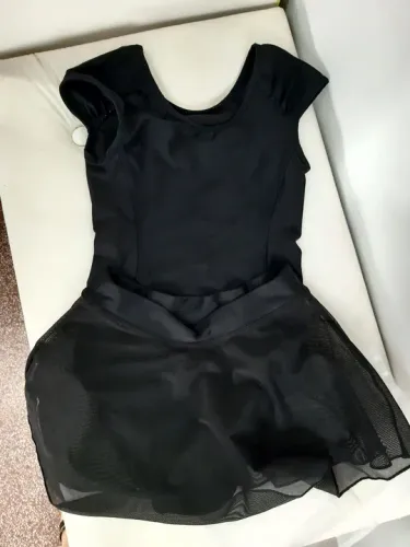 Colam e saia de ballet preto - infantil - seminovo