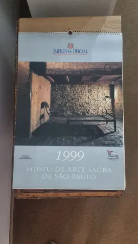 Antigo Calendário 1999 do Museu de Arte Sacra de São Paulo