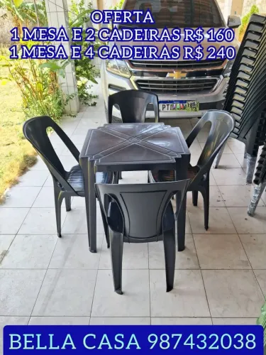 MESAS COM CADEIRAS J6 FM EM DH 9C OFERTA JD CN MM ENTREGA