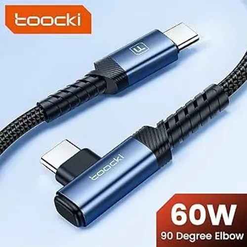 Cabo USB-C para Celular 60W 90 Graus para carregamento  Tocki