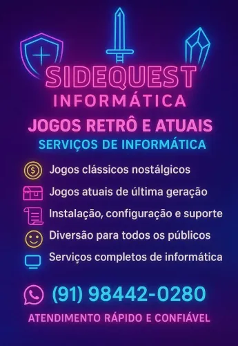 Manutenção, Formatação, Suporte Técnico e Jogos