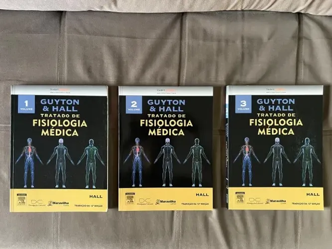 Livros - Tratado de Fisiologia Médica - Hall - 12 edição - 3 volumes