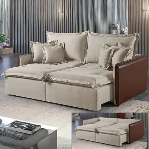 SOFÁ SEM CAIXA COM FUNÇÃO CAMA SUPER QUALIDADE E CONFORTO SURPREENDA-SE!! UWUTT 