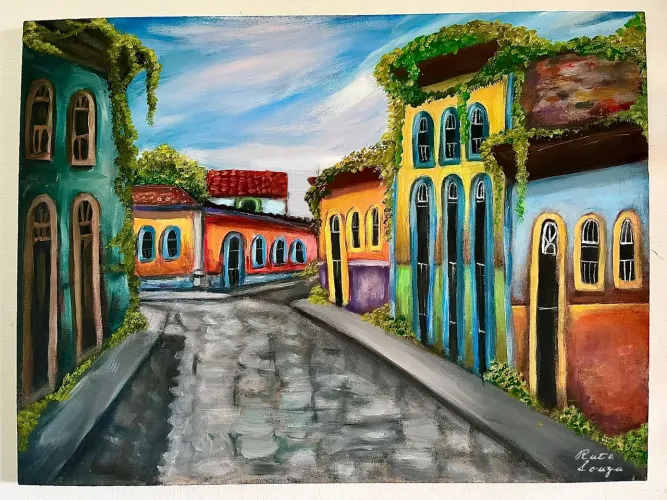 Tela pintura 40×30 centro histórico