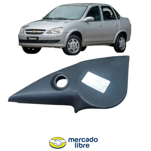 Moldura Acabamento Retrovisor Interna Corsa Classic 2014 Cinza