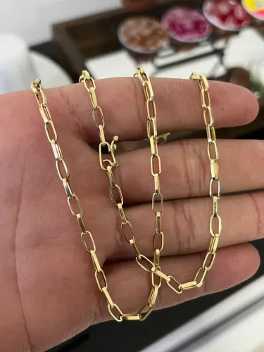 Corrente tijolinho Ouro 18k Nova