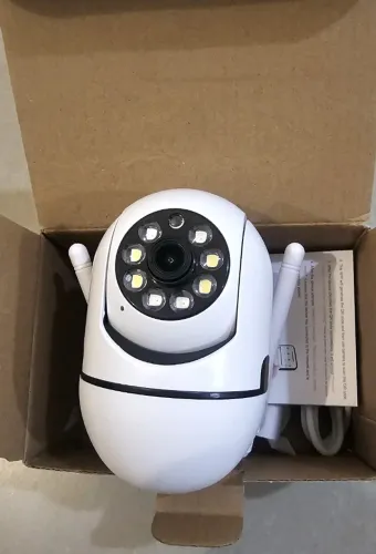 Câmera de Vigilância Wi-fi Fixa Em Parede Visão Noturna Sensor de Movimento