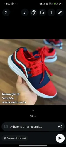 Sapato tênis meia NOVO na caixa 