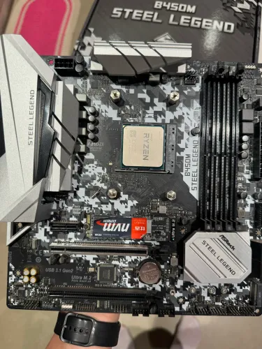 Placa Mãe Asrock B450m Steel Legend