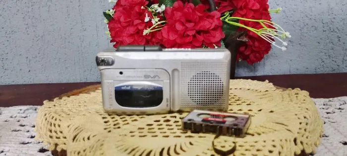 Gravador Micro Cassete Panasonic SVA Vintage Funcionando - Anos 90 + Fita MC60