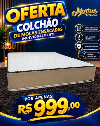 COLCHÃO DE MOLAS ENSACADAS CASAL APENAS 999$