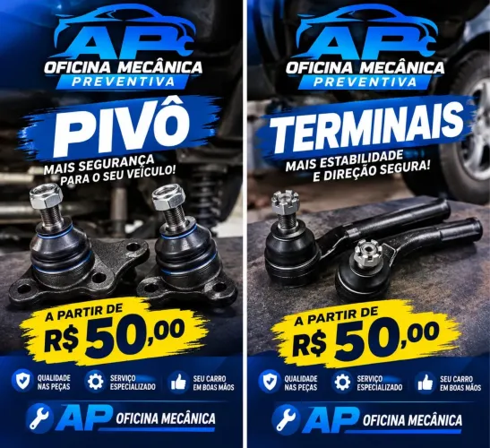 Pivô + Terminal de Direção - A partir de R$ 50