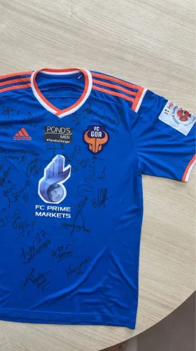 ?Camisa Fc Goa Adidas 2015 Autografada Pelo Zico E Elenco - Rara De Colecionador?