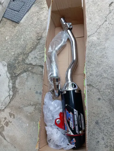 Escapamento esportivo powercore 3 cromado Bros 160