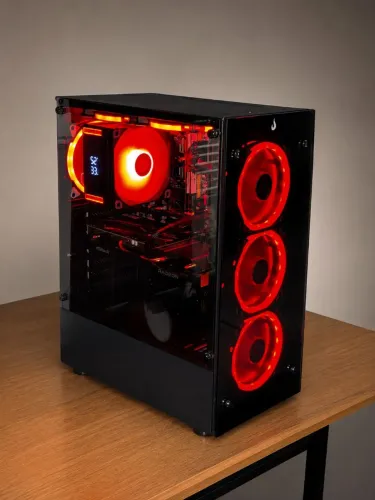 Gabinete Rise Mode 6x Fans ARGB + Air Cooler Temp 6 ARGB