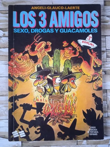 Livro Los 3 Amigos: Sexo, Drogas Y Guacamoles, de Angeli-Glauco-Laerte. Editora Ensaio.