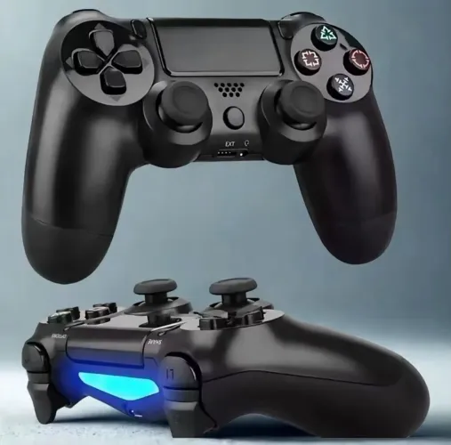 Controle Sem Fio Wireless para PS4, PS4 Slim, PS4 Pro e PC - Turbo e Vibração Dupla<br>