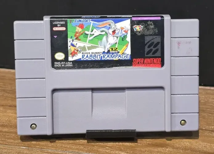 JOGO BUGS BUNNY RABBIT RAMPAGE SUPER NINTENDO ORIGINAL