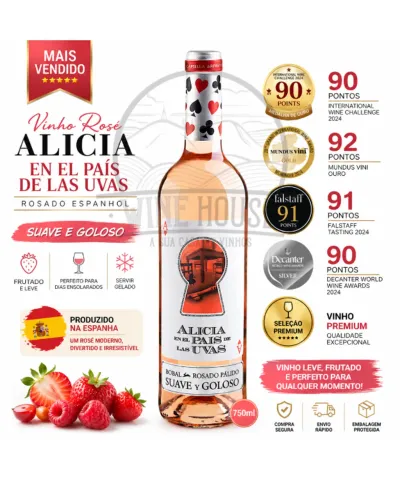 Vinho Rose Alicia En El Pais de Las Uvas