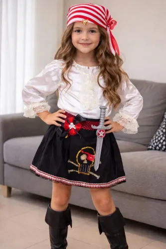 Fantasia infantil pirata feminina