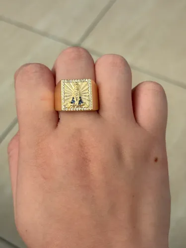 Anel banhado a ouro 