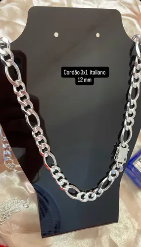 Cordão prata mista