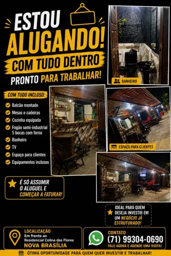 Alugo bar completo
