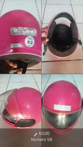 Capacete rosa 