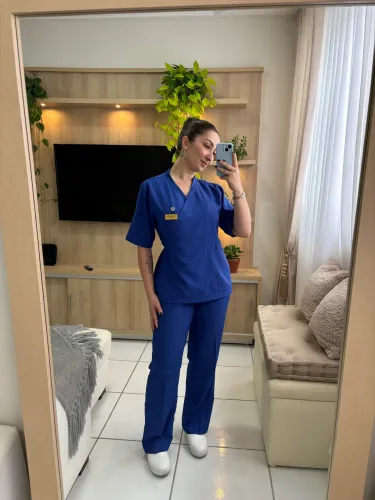 Pijama Hospitalar Feminino G - Azul | Novo