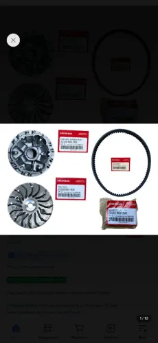 Kit correia, polias e roletes original honda para Sh 150i