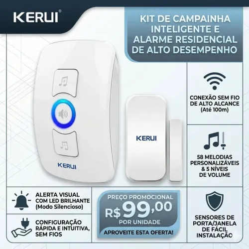Sensor de Portas e Janelas Com Alarme (Original e Lacrado)