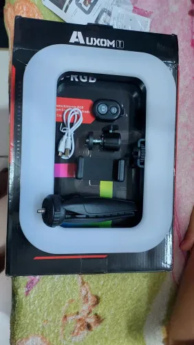 Kit iluminação Anel portátil RGB para celular e câmera 