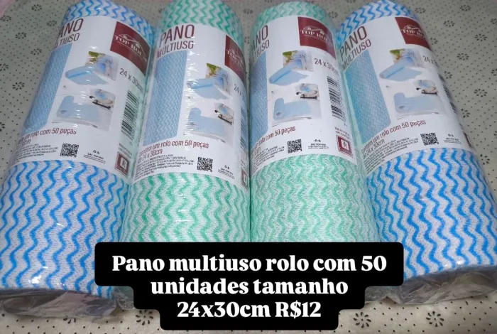 Pano multiuso 50 unidades 24x30cm