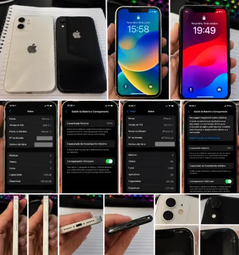 ? 2 iPhones - iPhone 12 128GB + iPhone XR 64GB - R$ 1.599