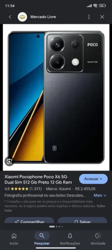 Celular poco x6 512gb preto ,único dono , impecável