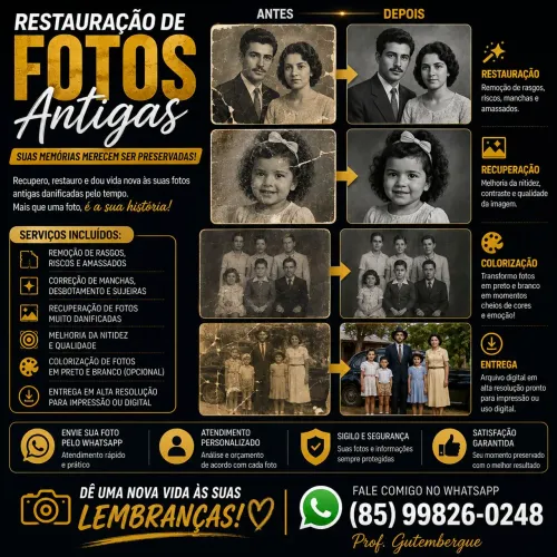 RESTAURAÇÃO DE FOTOS ANTIGAS