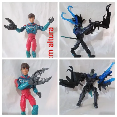 Lote com dois bonecos da coleção Maxsteel anos 2009 e 2013