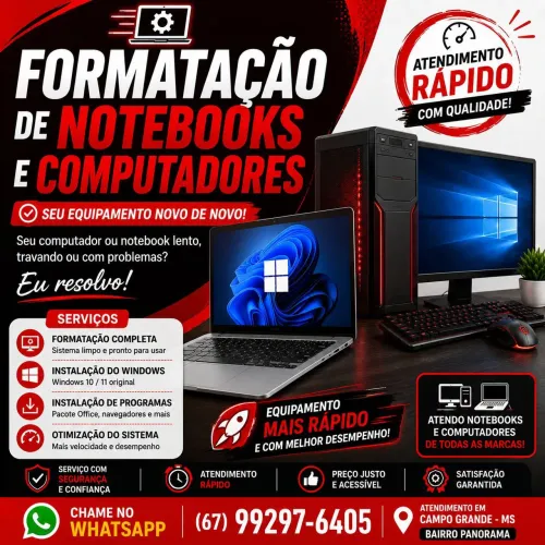 Formatação e atualização de sistema operacional