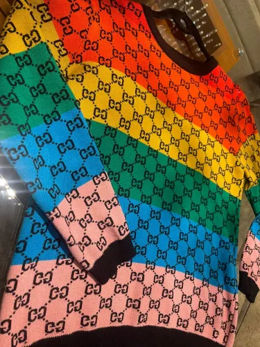 Suéter Gucci cardigã multicolor unissex