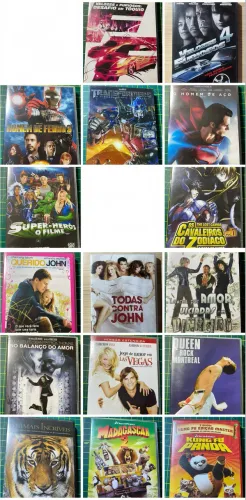 Kit 16 DVDs Diversos Filmes