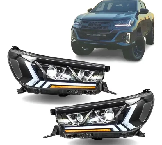 Par de farol Full Led Hilux CD 2016/17/18/19/20/21