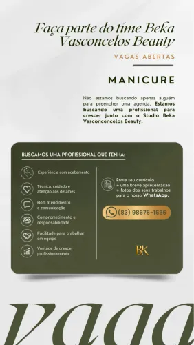 Estamos contratando Manicure!